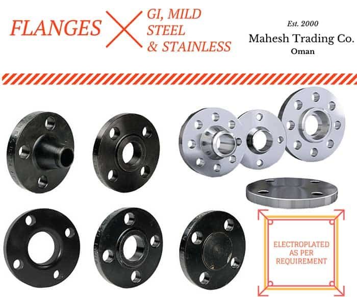 Flanges in Galvanised And Mild Steel for Oilfield in Muscat, Oman.