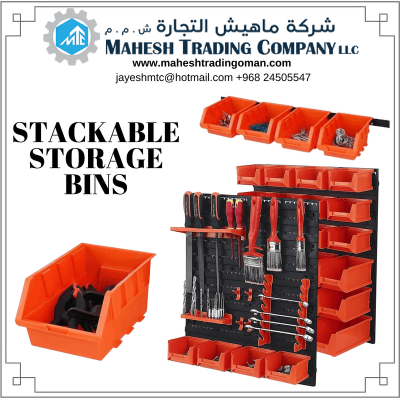 Storage bins Oman, stackable bins, bins