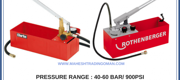 Pressure testing pump, Oman