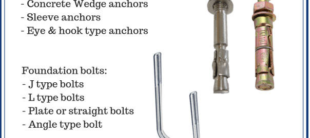 Foundation Bolts & Anchor Bolts
