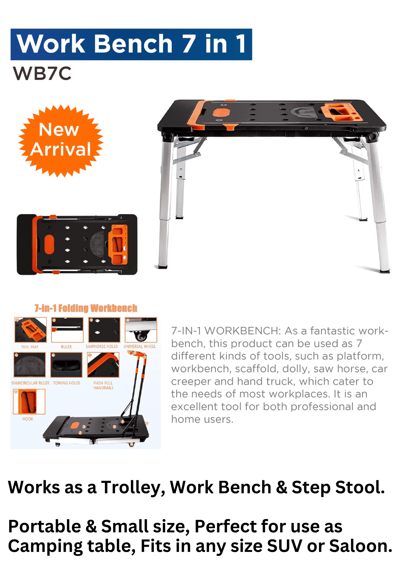 PORTABLE WORKBENCH TROLLEY