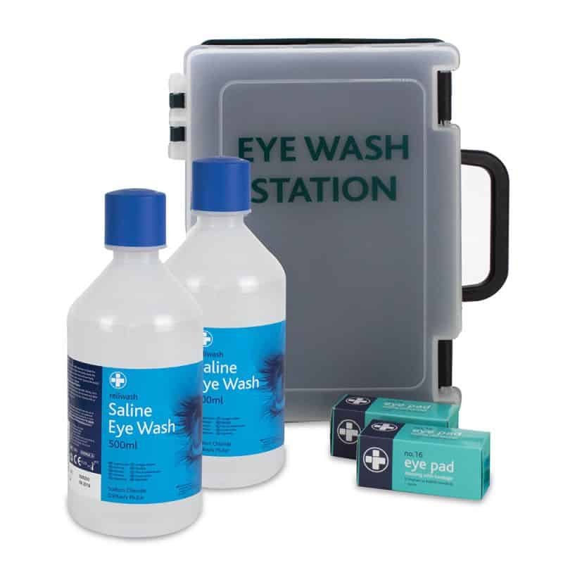 Bottle eye wash station